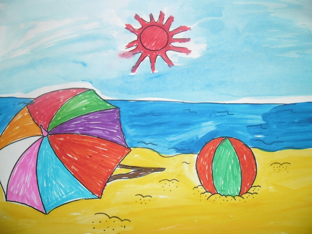 Рисунок лета для детей. Летние рисунки. Рисунок на тему лето. Рисунок лето для детей. Нарисовать лето.